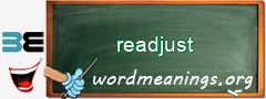 WordMeaning blackboard for readjust